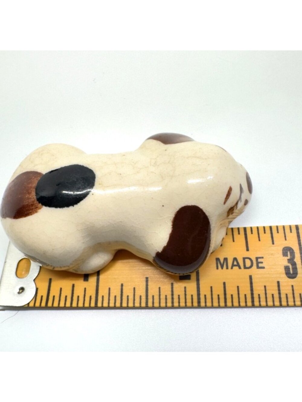 Vtg Rio Hondo Pottery 40s-50s Hand-Painted Sleeping Puppy Glasses Holder 2.75" - Picture 4 of 8